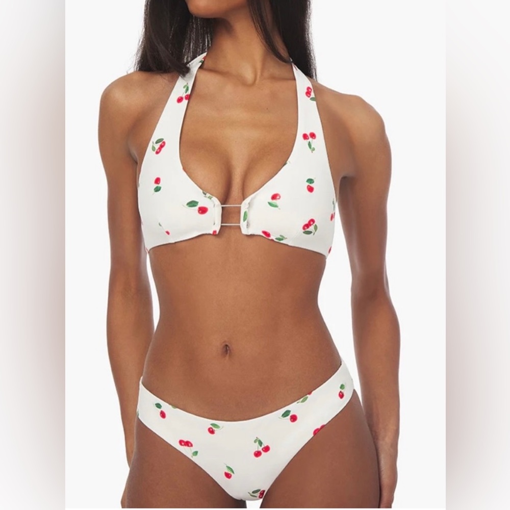 WEWOREWHAT Delilah cherries bikini bottom and barbell cherries top